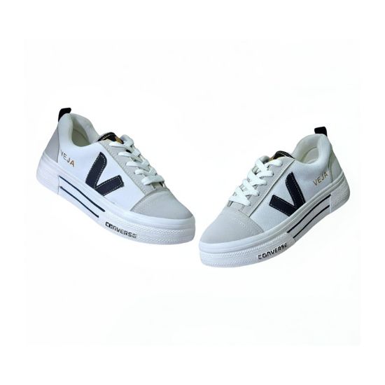تصویر  ونس مدل وی V رنگ سفید با زیره Converse